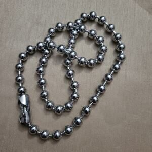 8mm stainless steel chunky silver ball chain necklace